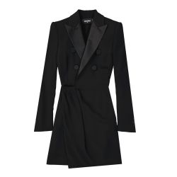 Dsquared2 Schwarzes Midi-kleid Für Damen Aus Viskosemischung von Dsquared2