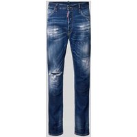 Dsquared2 Skinny Fit Jeans im Used-Look in Dunkelblau, Größe 48 von Dsquared2