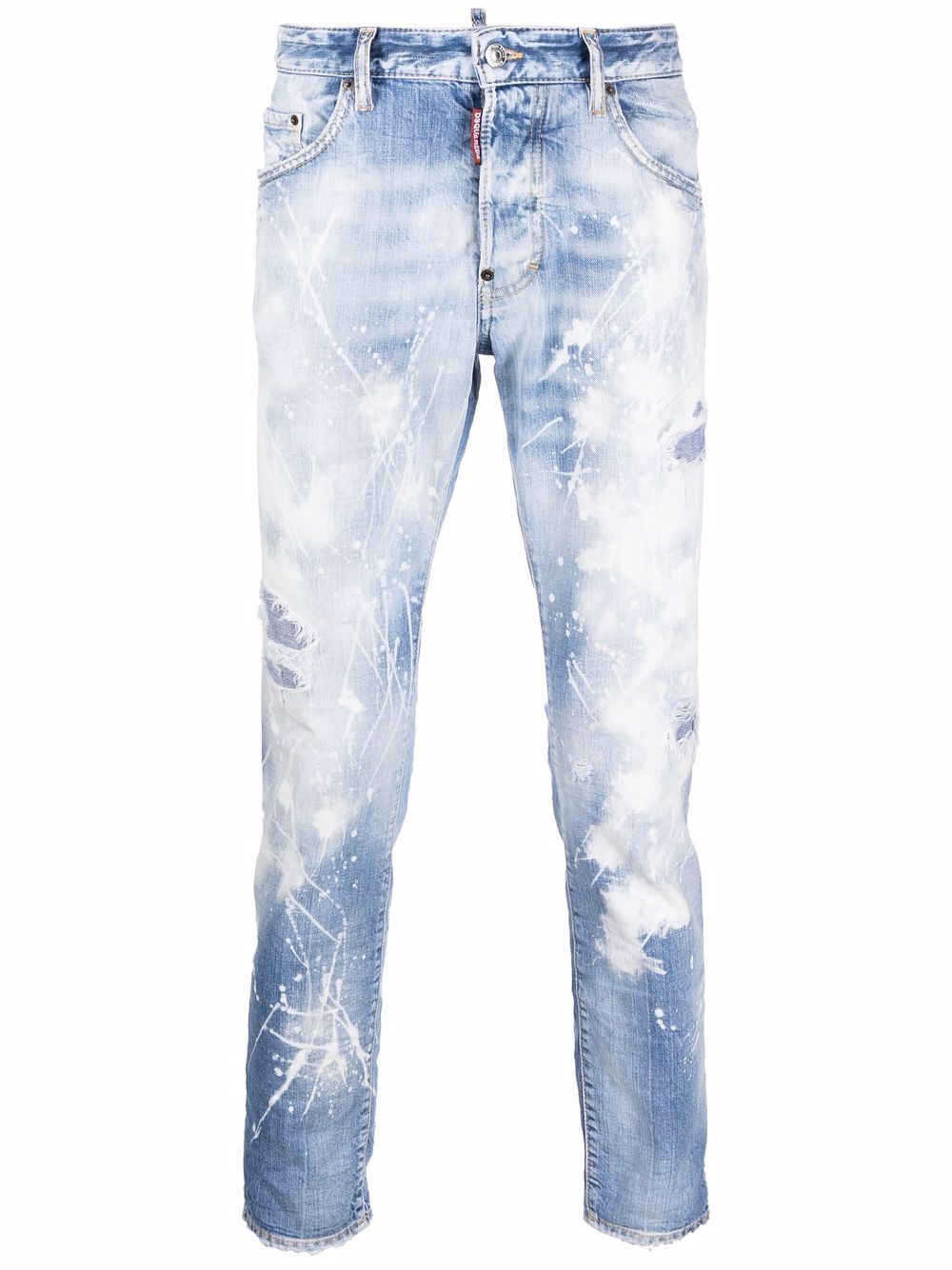 Dsquared2 Skinny-Jeans mit Farbklecks-Print - Blau von Dsquared2