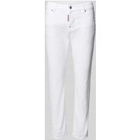 Dsquared2 Slim Fit Jeans mit Label-Detail in Weiss, Größe 42 von Dsquared2
