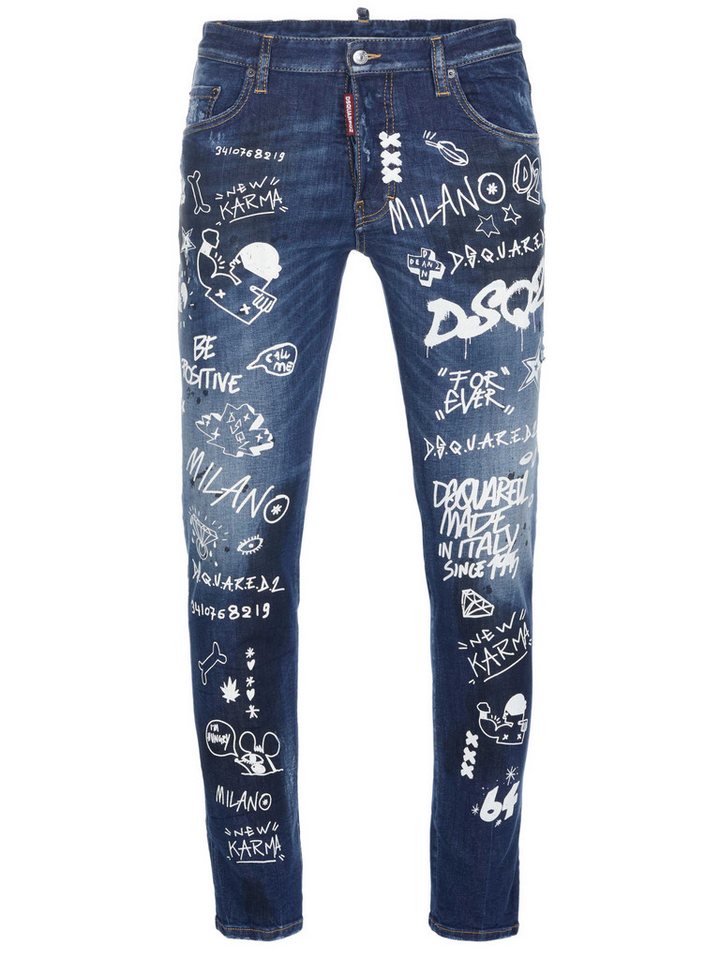 Dsquared2 Slim-fit-Jeans Dsquared2 Skater Jeans blau von Dsquared2