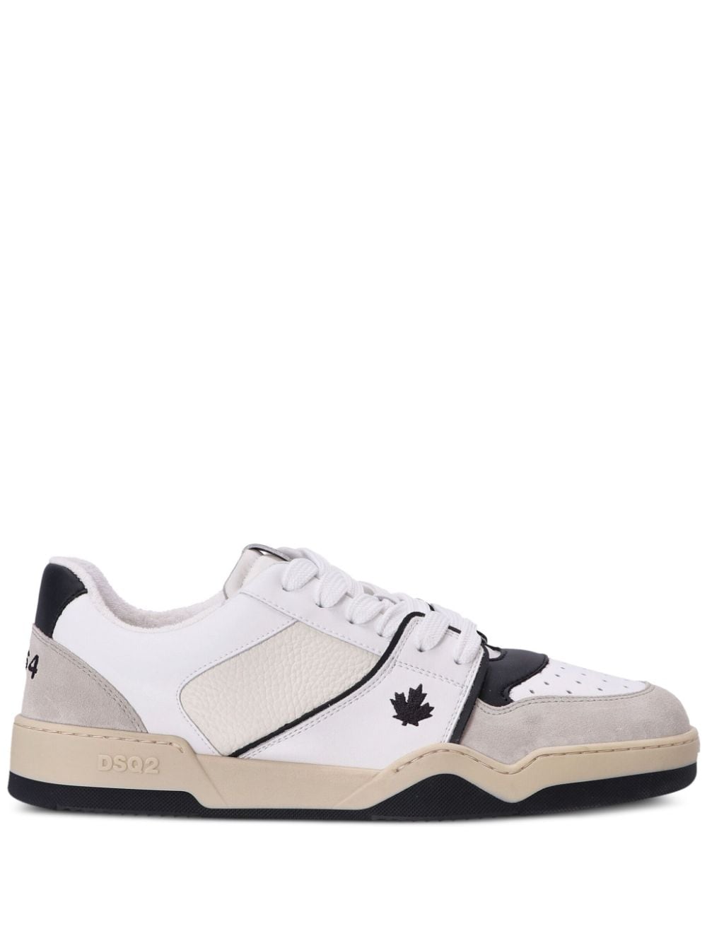 Dsquared2 Spiker Sneakers mit Blattstickerei - Weiß von Dsquared2