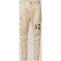 Dsquared2 Stoffhose mit Label-Print in Beige, Größe 48 von Dsquared2