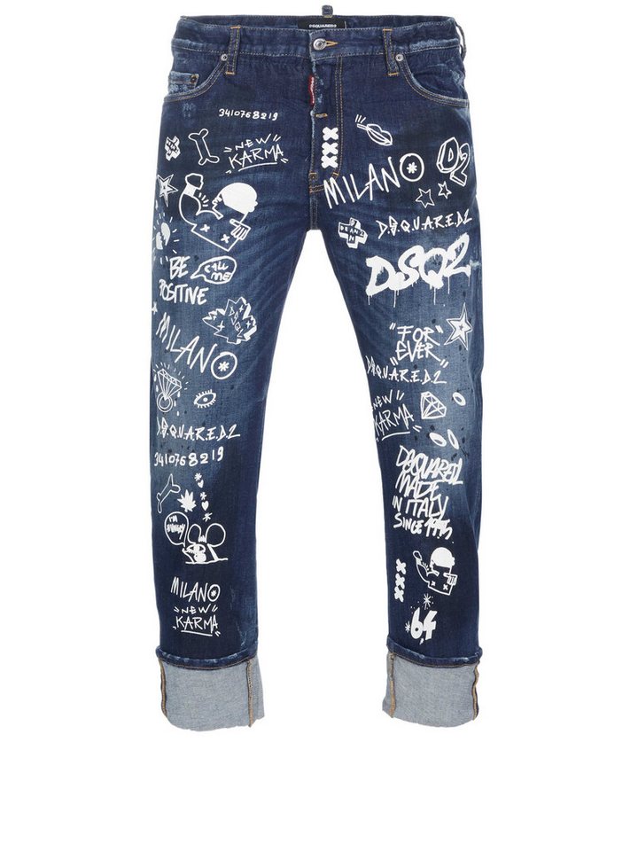 Dsquared2 Straight-Jeans Dsquared2 Big Dean´s Brother Jeans blau von Dsquared2