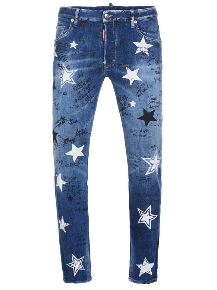 Dsquared2 Straight-Jeans Dsquared2 Skater Jeans blau von Dsquared2