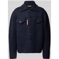 Dsquared2 Strickjacke mit Knopfleiste in Dunkelblau, Größe L von Dsquared2