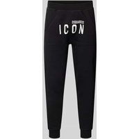 Dsquared2 Sweatpants mit Label-Print in Black, Größe M von Dsquared2