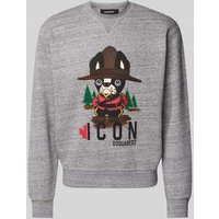 Dsquared2 Sweatshirt mit Label-Print in Mittelgrau, Größe XXL Dsquared2 Sweatshirt mit Label-Print in Mittelgrau, Größe XXL von Dsquared2