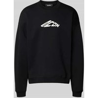 Dsquared2 Sweatshirt mit gerippten Abschlüssen in Black, Größe XXL von Dsquared2
