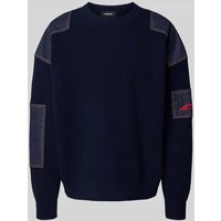 Dsquared2 Sweatshirt mit gerippten Abschlüssen in Dunkelblau, Größe XL Dsquared2 Sweatshirt mit gerippten Abschlüssen in Dunkelblau, Größe XL von Dsquared2