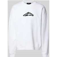 Dsquared2 Sweatshirt mit gerippten Abschlüssen in Weiss, Größe M Dsquared2 Sweatshirt mit gerippten Abschlüssen in Weiss, Größe M von Dsquared2