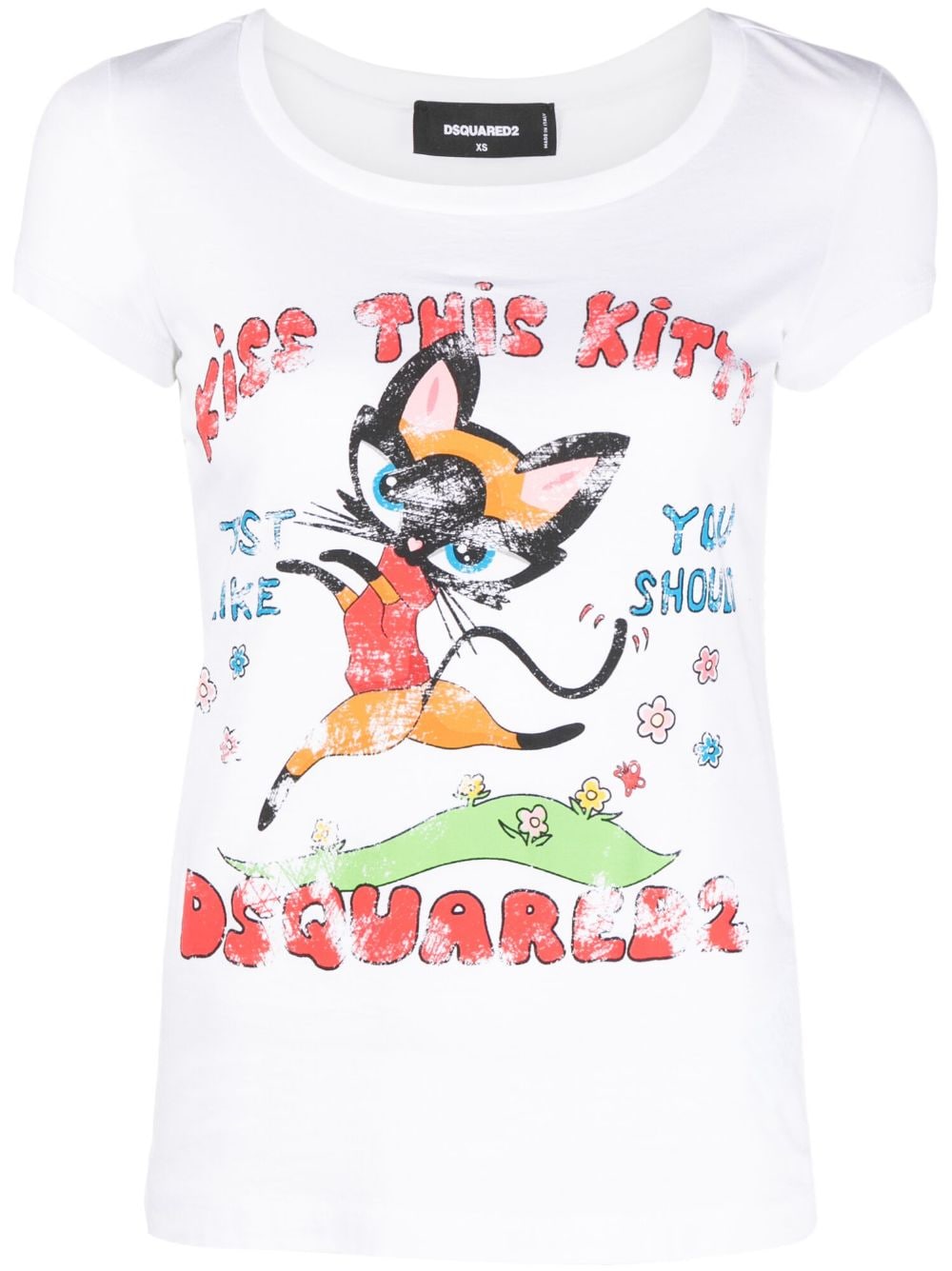 Dsquared2 T-Shirt mit Illustrations-Print - Weiß von Dsquared2