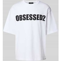 Dsquared2 T-Shirt mit Label-Print in Weiss, Größe L Dsquared2 T-Shirt mit Label-Print in Weiss, Größe L von Dsquared2