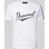 Dsquared2 T-Shirt mit Label-Print in Weiss, Größe XL von Dsquared2