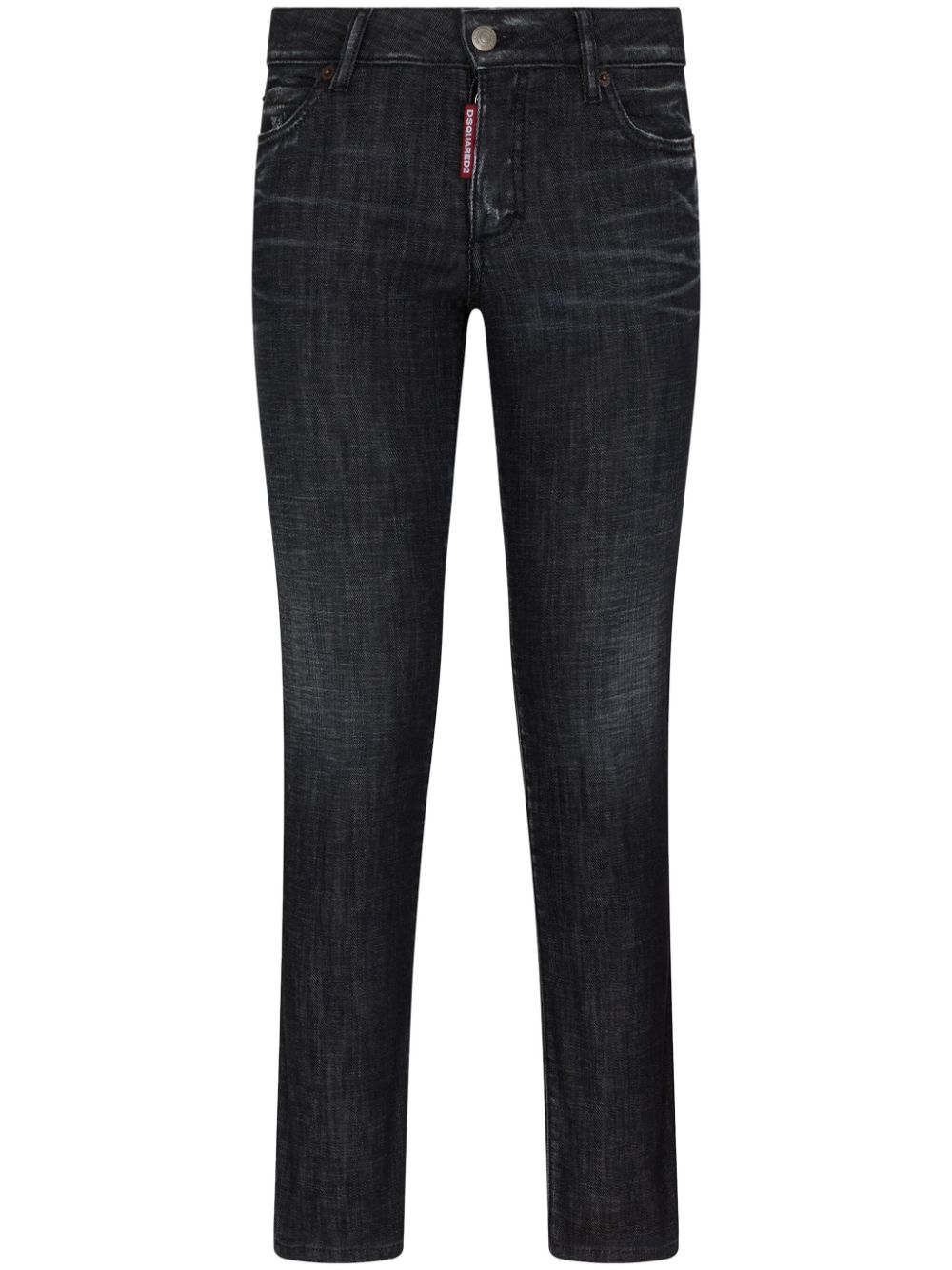 Dsquared2 Tapered-Jeans mit Logo-Patch - Schwarz von Dsquared2