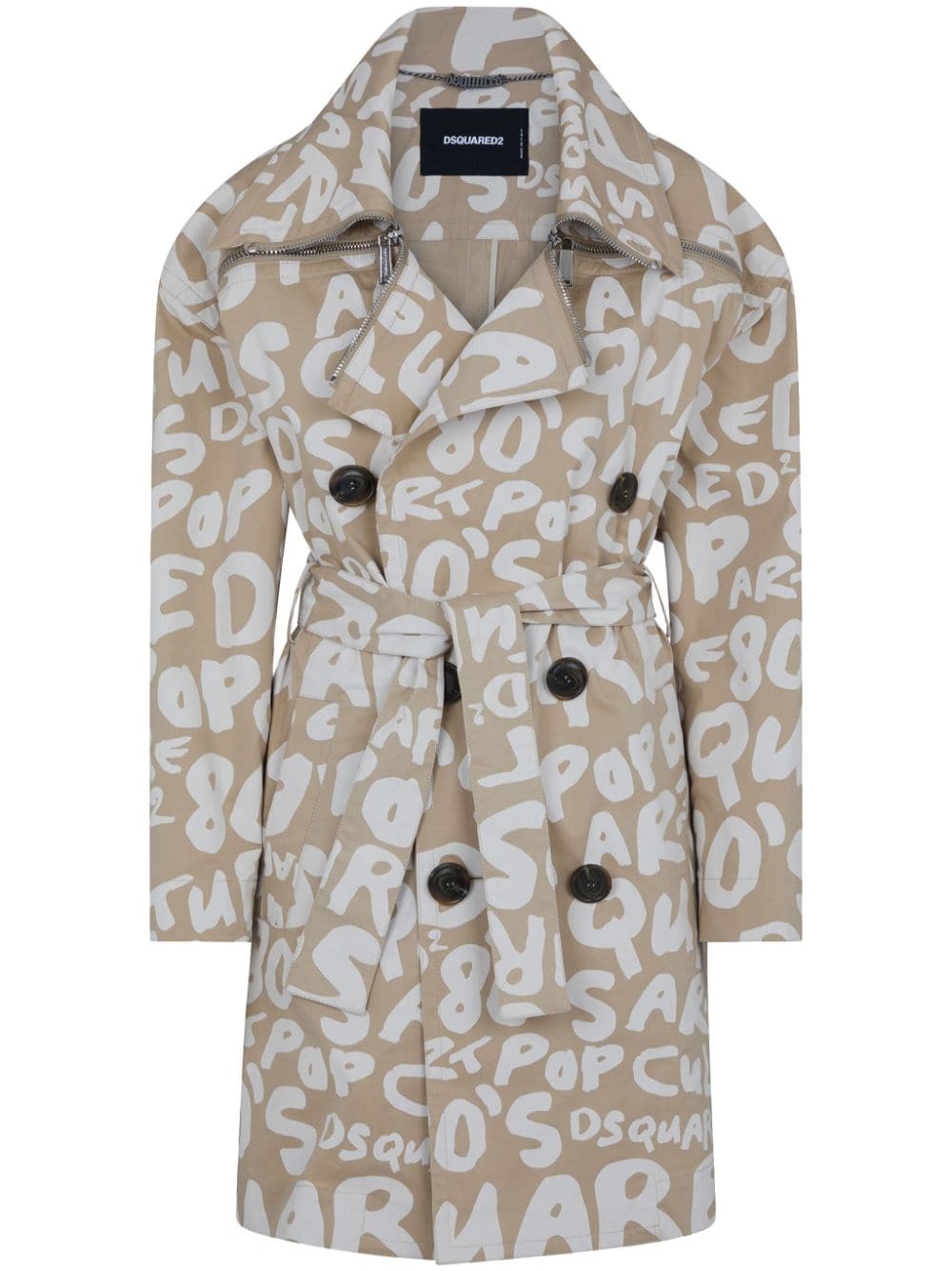 Dsquared2 Trenchcoat mit Zebra-Print - Nude von Dsquared2