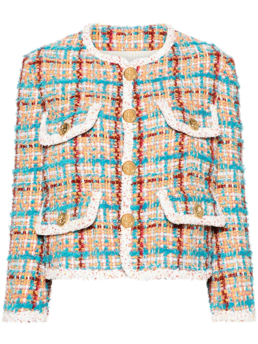 Dsquared2 Upper East Side Tweed-Jacke - Weiß von Dsquared2