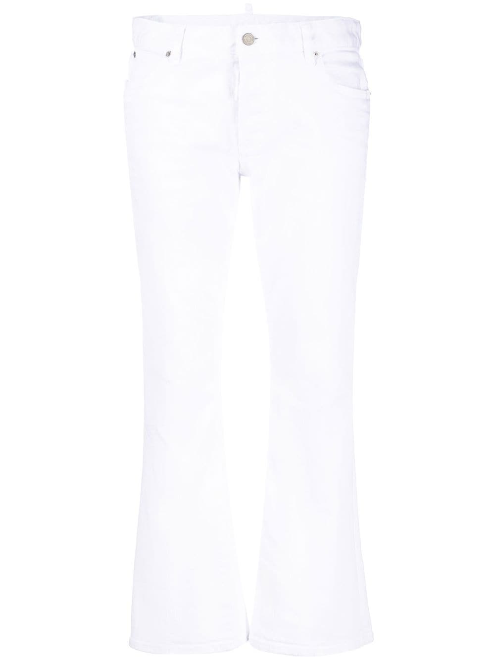 Dsquared2 Cropped-Hose mit ausgestelltem Bein - Weiß von Dsquared2