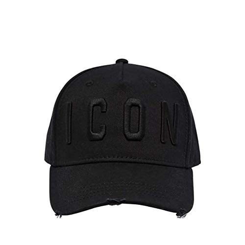 Dsquared2 cappello berretto verstellbar Herren in Baumwolle baseball Schwarz von DSQUARED2