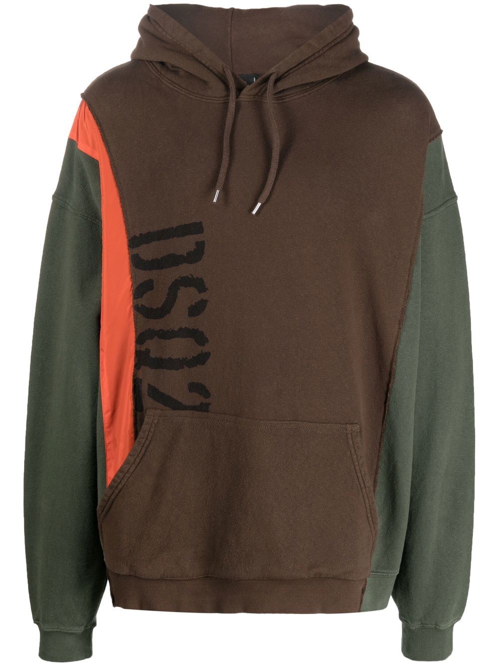 Dsquared2 Hoodie in Colour-Block-Optik - Braun von Dsquared2