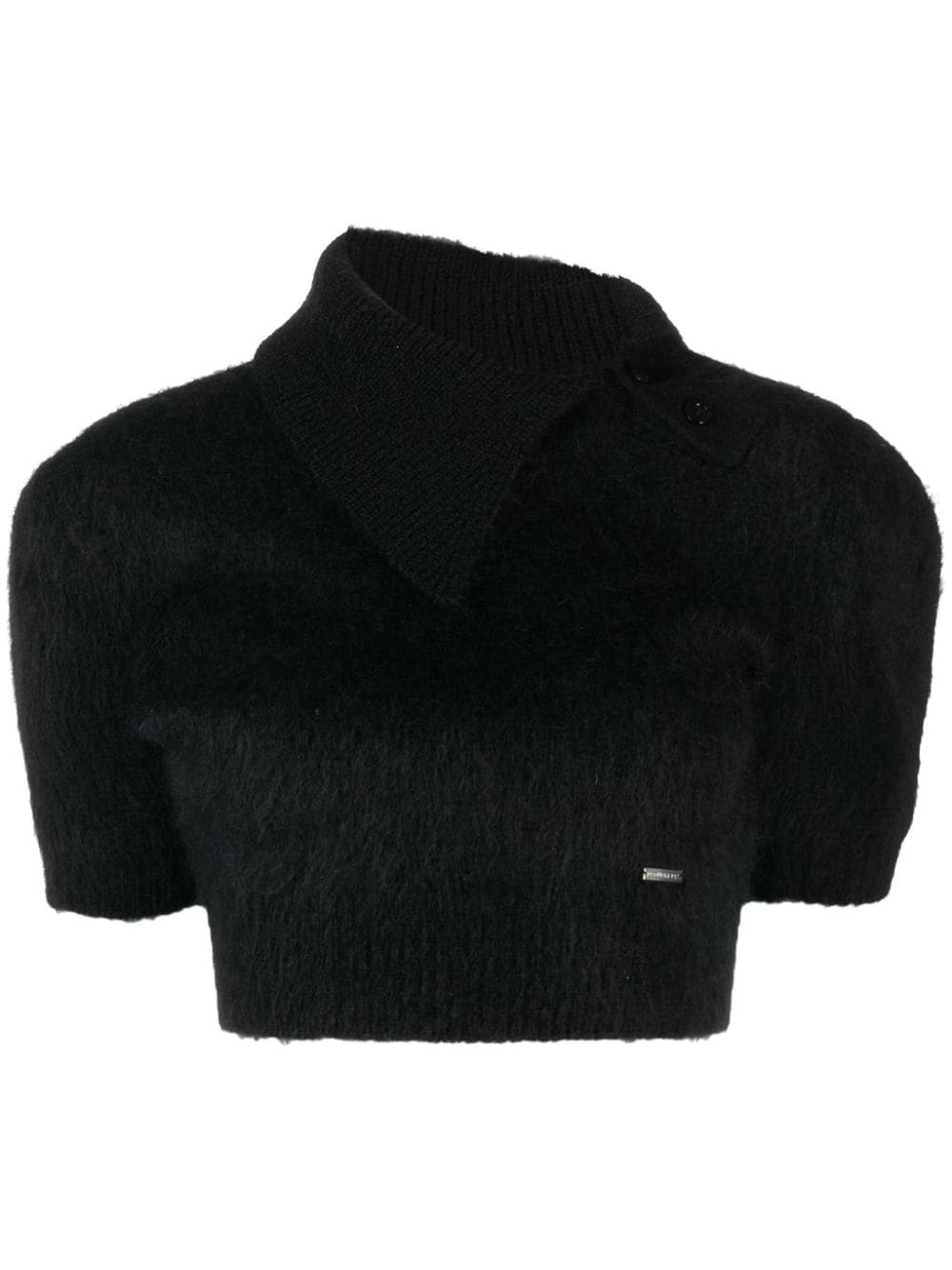 Dsquared2 Cropped-Pullover aus Mohairgemisch - Schwarz von Dsquared2