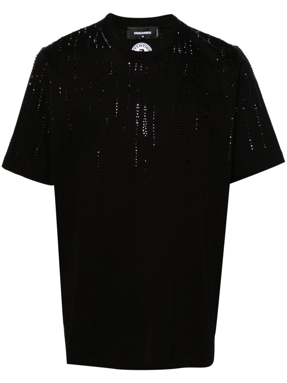 Dsquared2 T-Shirt mit Kristallen - Schwarz von Dsquared2