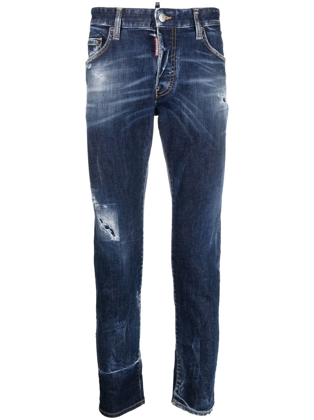 Dsquared2 Dark Scar Slim-Fit-Jeans - Blau von Dsquared2