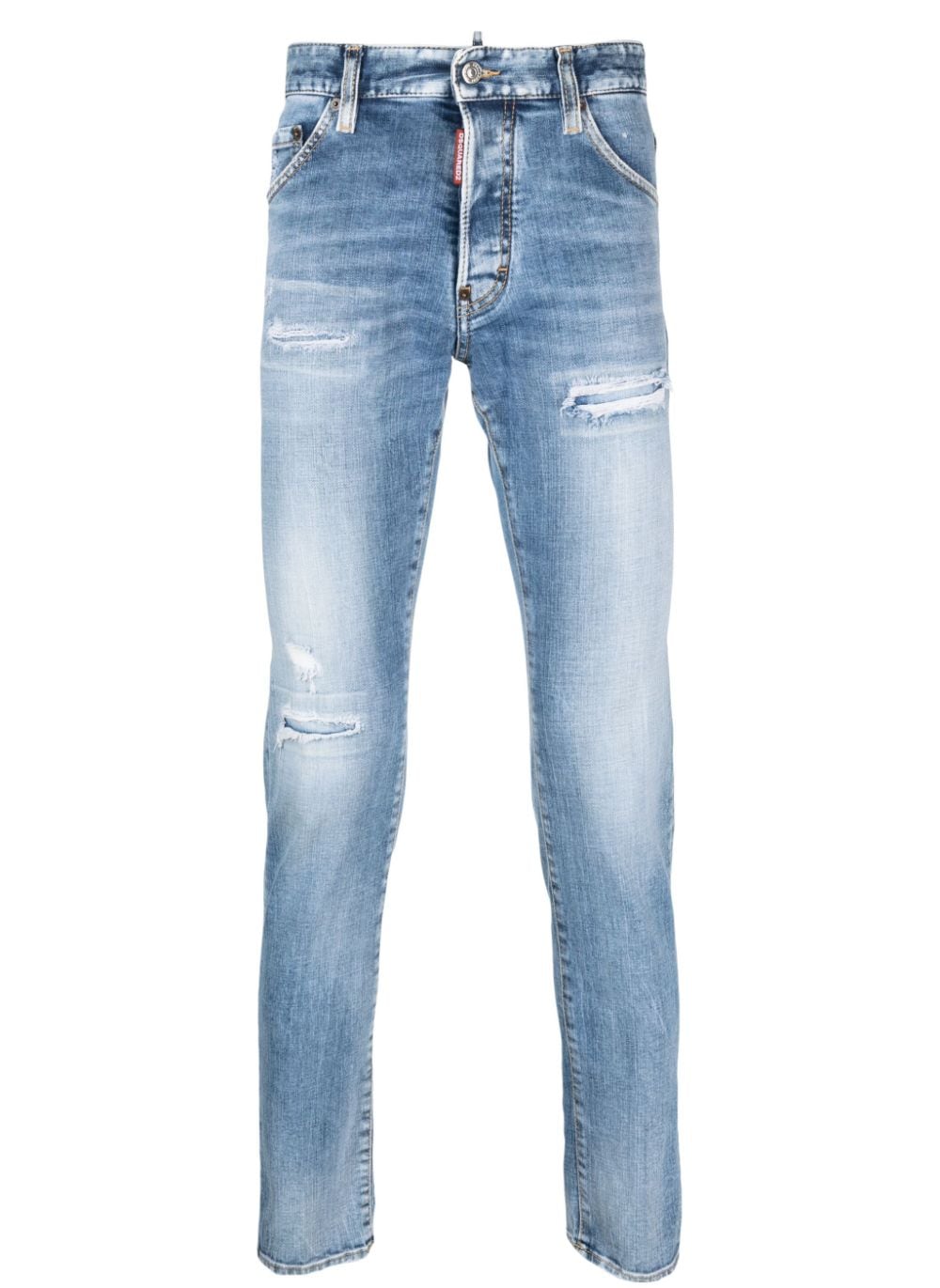 Dsquared2 Gerade Jeans im Distressed-Look - Blau von Dsquared2