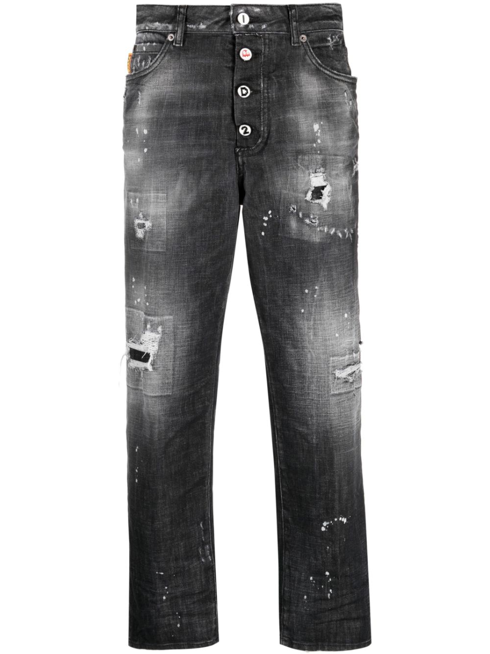 Dsquared2 Tapered-Jeans im Distressed-Look - Schwarz von Dsquared2