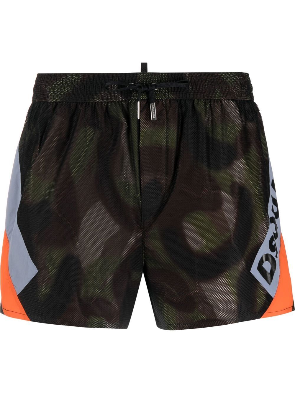 Dsquared2 Badeshorts mit Graffiti-Print - Schwarz von Dsquared2