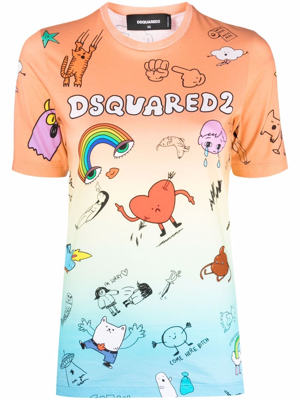 Dsquared2 T-Shirt mit Farbverlauf - Orange von Dsquared2
