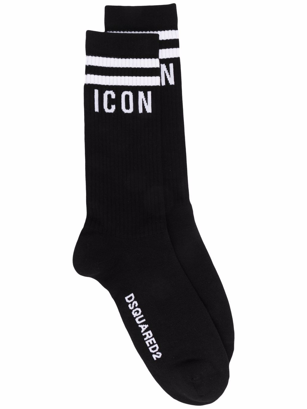 Dsquared2 Intarsien-Socken mit Logo - Schwarz von Dsquared2