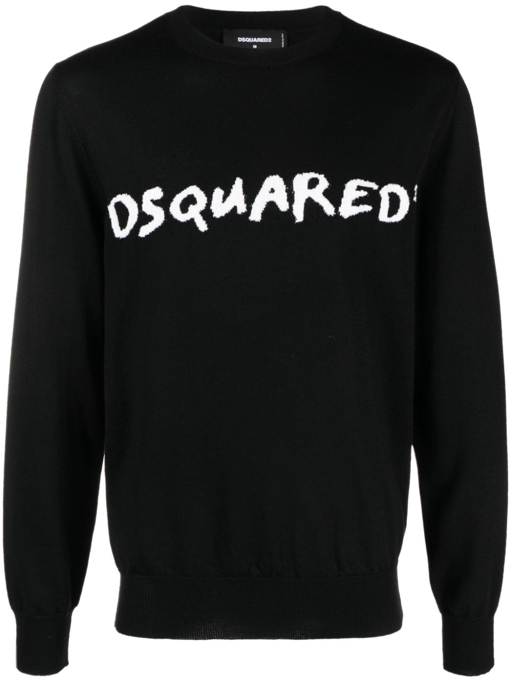 Dsquared2 Pullover mit Intarsien-Logo - Schwarz von Dsquared2