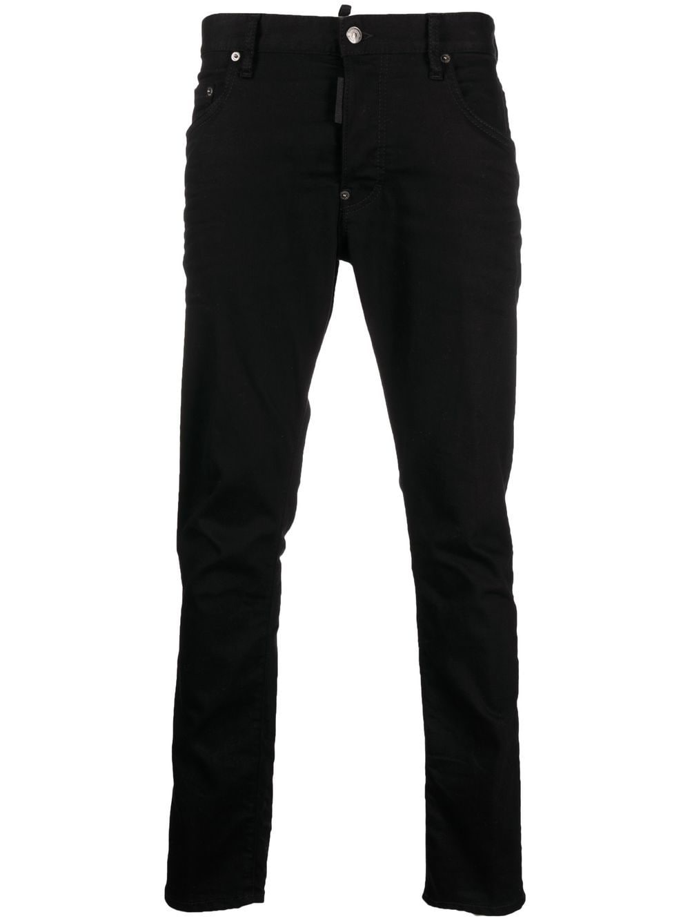 Dsquared2 Slim-Fit-Jeans mit Logo-Patch - Schwarz von Dsquared2