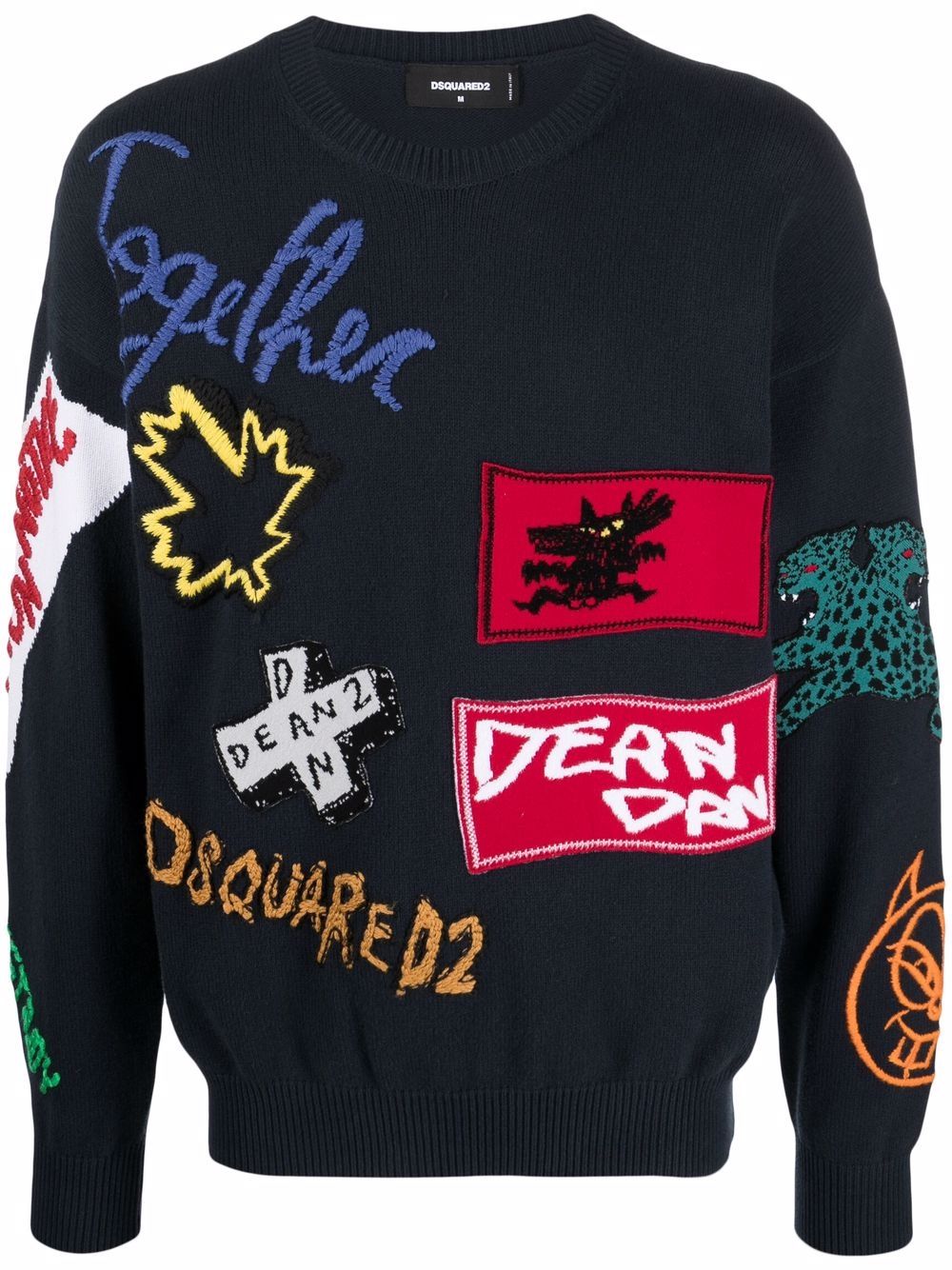 Dsquared2 Sweatshirt mit Logo-Patch - Blau von Dsquared2