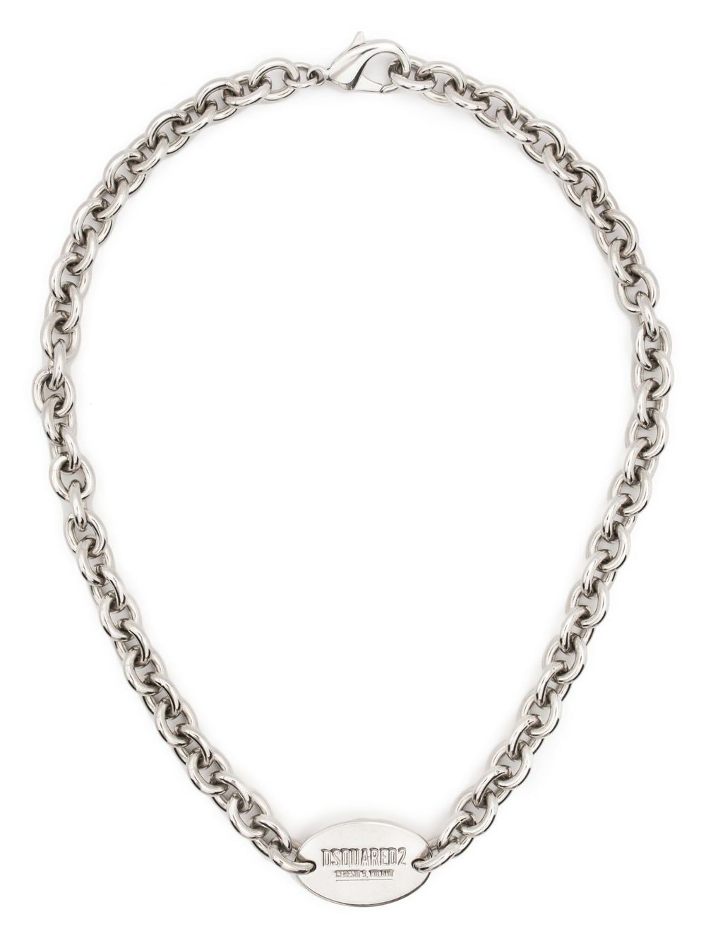 Dsquared2 Halskette mit Logo-Schild - Silber von Dsquared2
