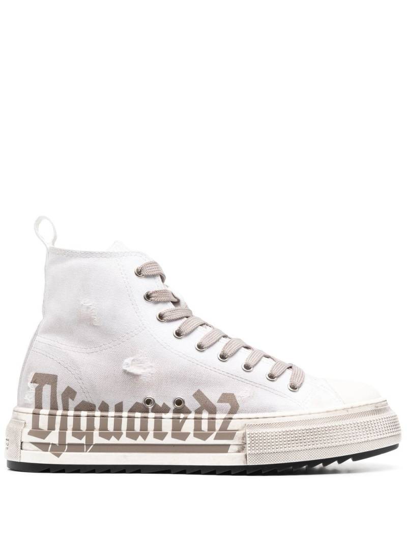 Dsquared2 High-Top-Sneakers mit Logo-Print - Weiß von Dsquared2