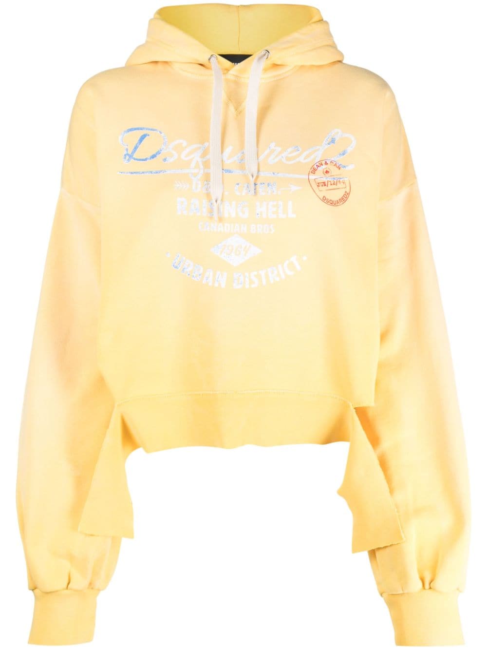 Dsquared2 Hoodie mit Logo-Print - Gelb von Dsquared2