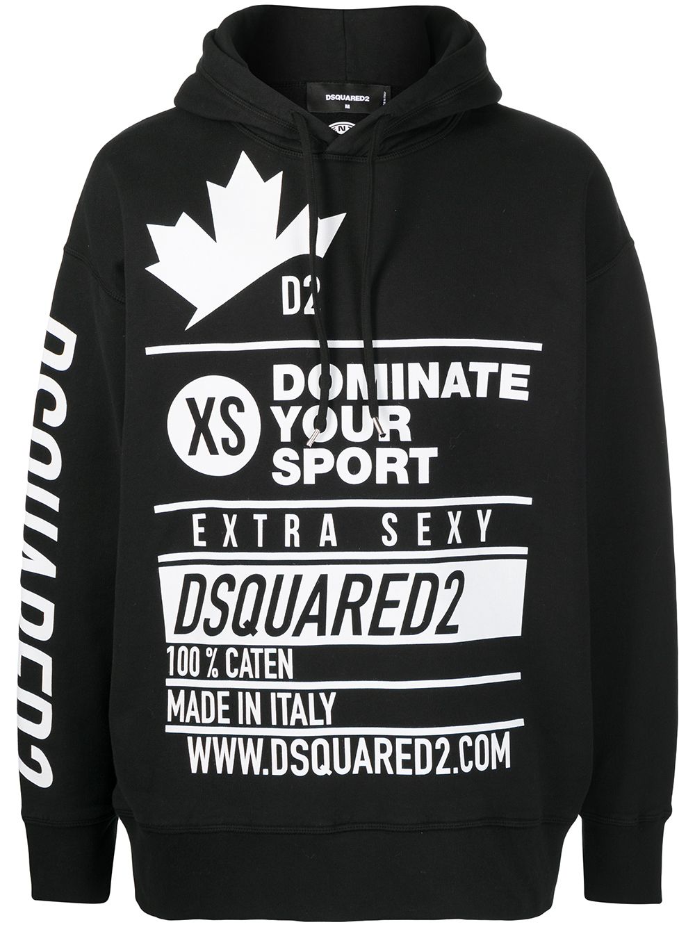 Dsquared2 Hoodie mit Logo-Print - Schwarz von Dsquared2