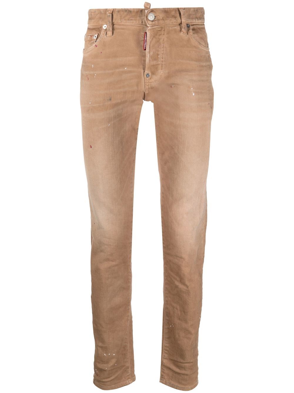 Dsquared2 Skinny-Jeans mit Farbklecksen - Braun von Dsquared2