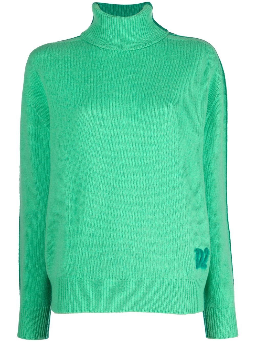 Dsquared2 Rollkragenpullover mit Logo - Grün von Dsquared2