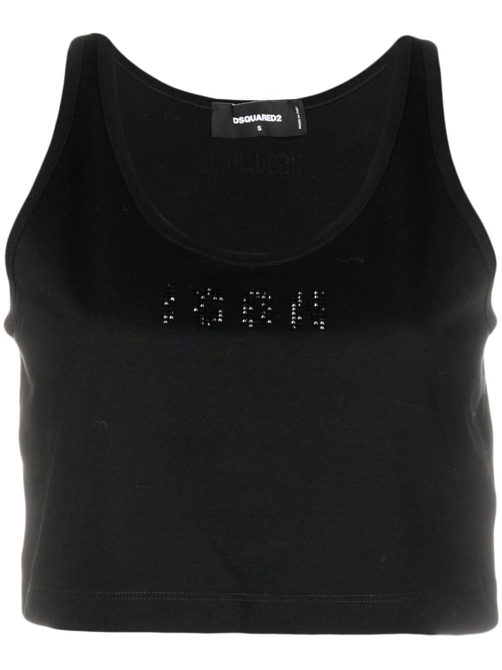 Dsquared2 Cropped-Top mit Logo - Schwarz von Dsquared2