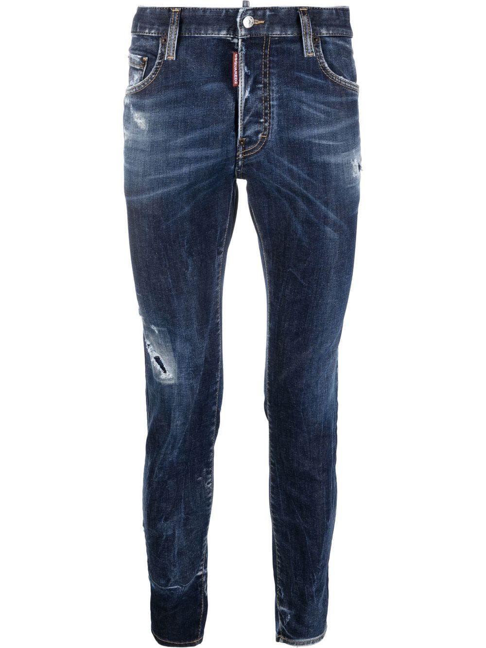 Dsquared2 Slim-Fit-Jeans im Distressed-Look - Blau von Dsquared2