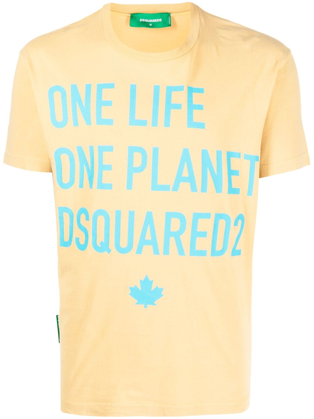 Dsquared2 T-Shirt mit Slogan-Print - Gelb von Dsquared2