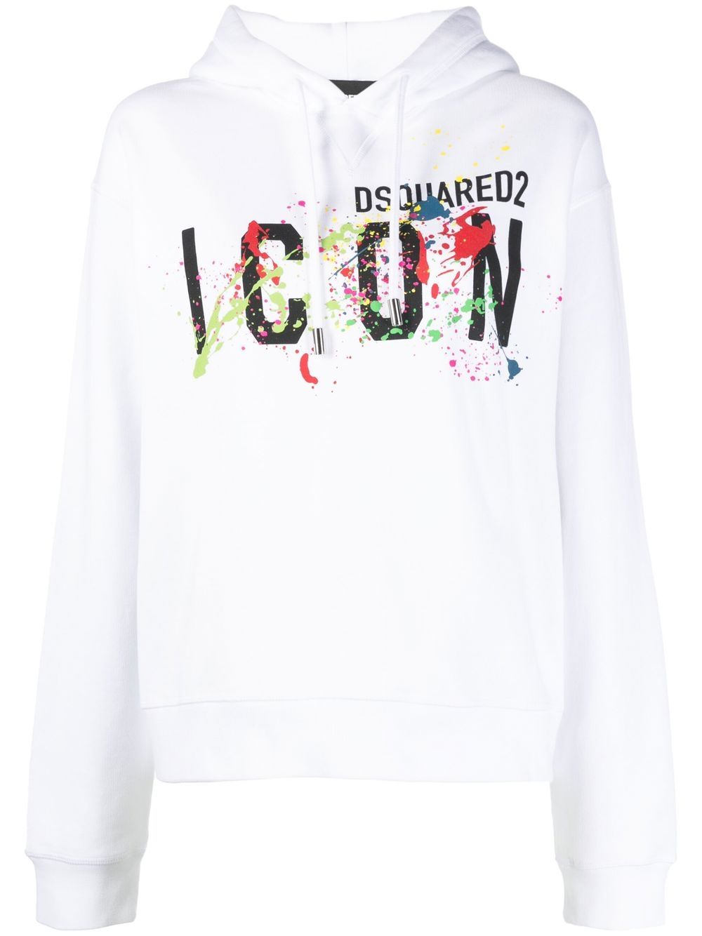 Dsquared2 Hoodie mit Farbklecks-Print - Weiß von Dsquared2