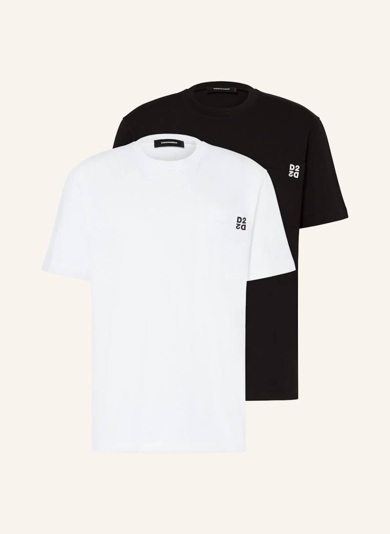 dsquared2 2er-Pack T-Shirts weiss von Dsquared2