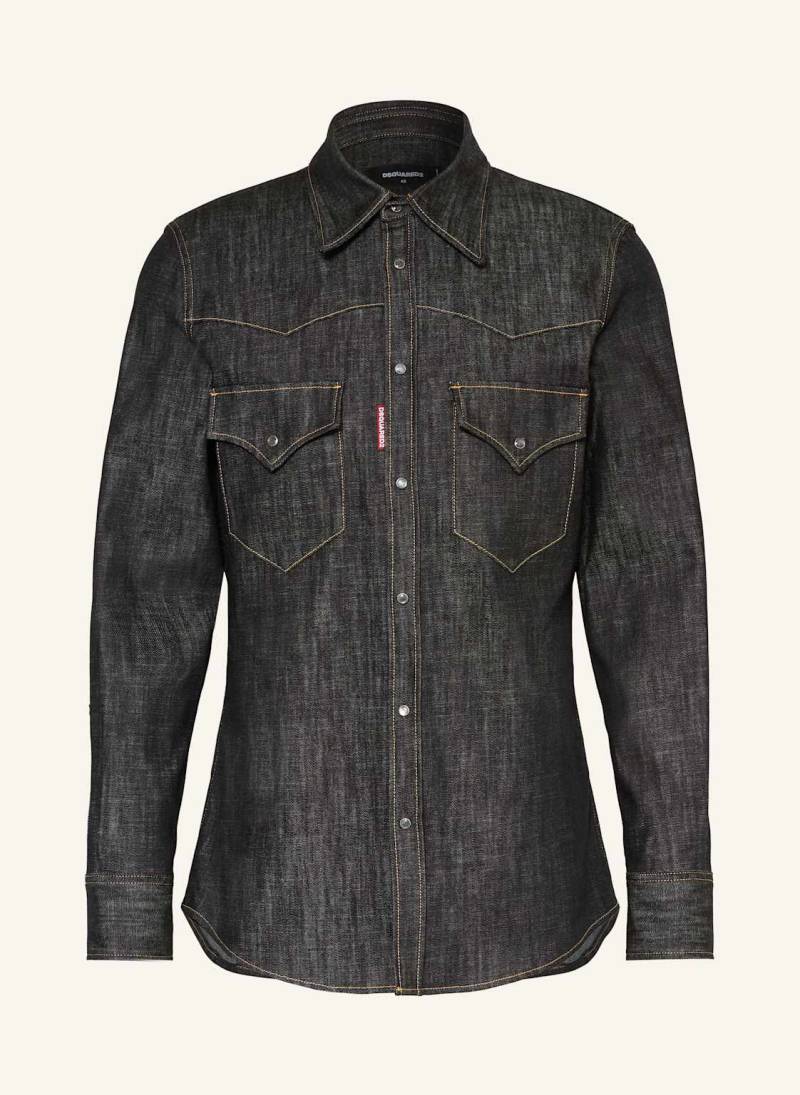 dsquared2 Jeanshemd Fashion Western Slim Fit schwarz von Dsquared2