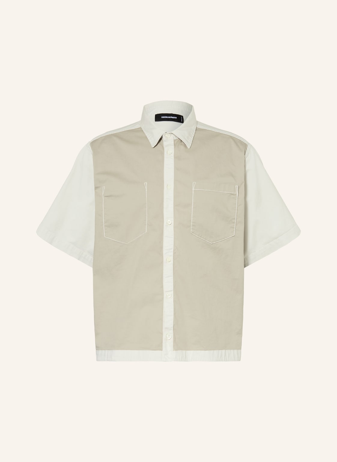 dsquared2 Kurzarm-Hemd Comfort Fit beige von Dsquared2