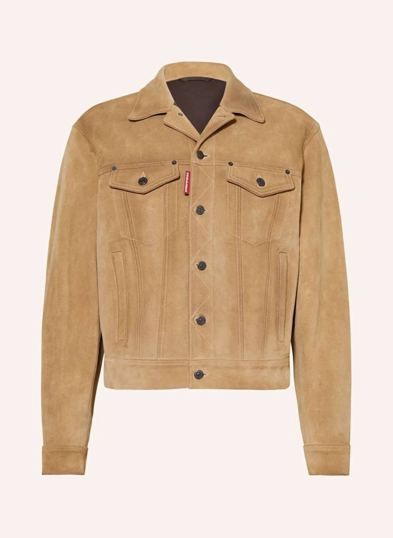 dsquared2 Lederjacke Jean beige von Dsquared2