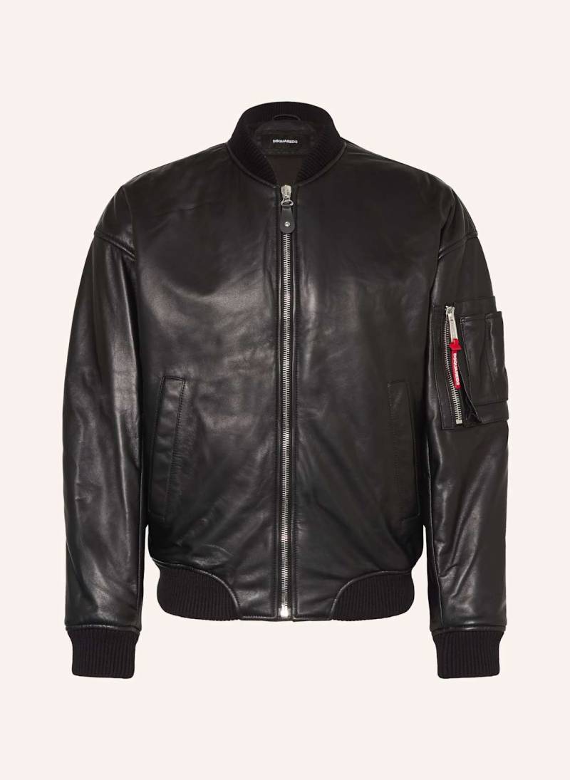 dsquared2 Lederjacke schwarz von Dsquared2